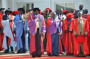 President Kiir at the University of Juba Graduation Ceremony